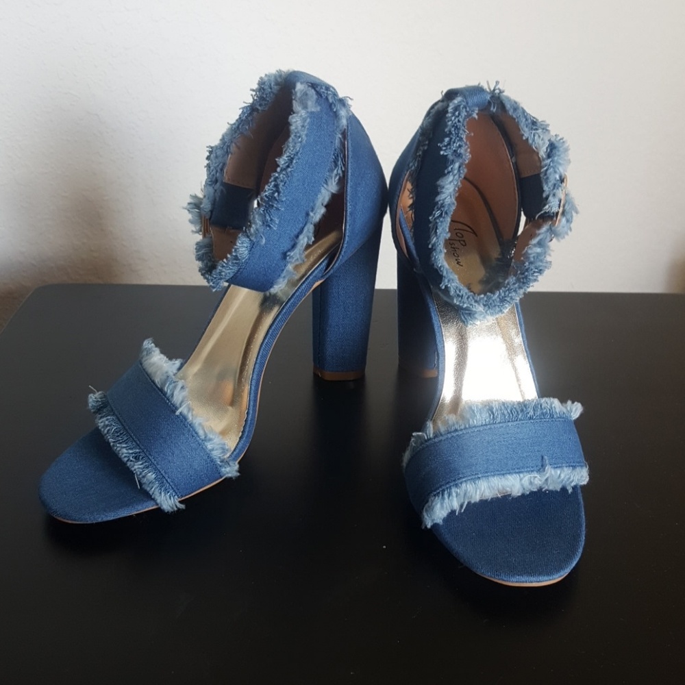 Denim Chunky Heels